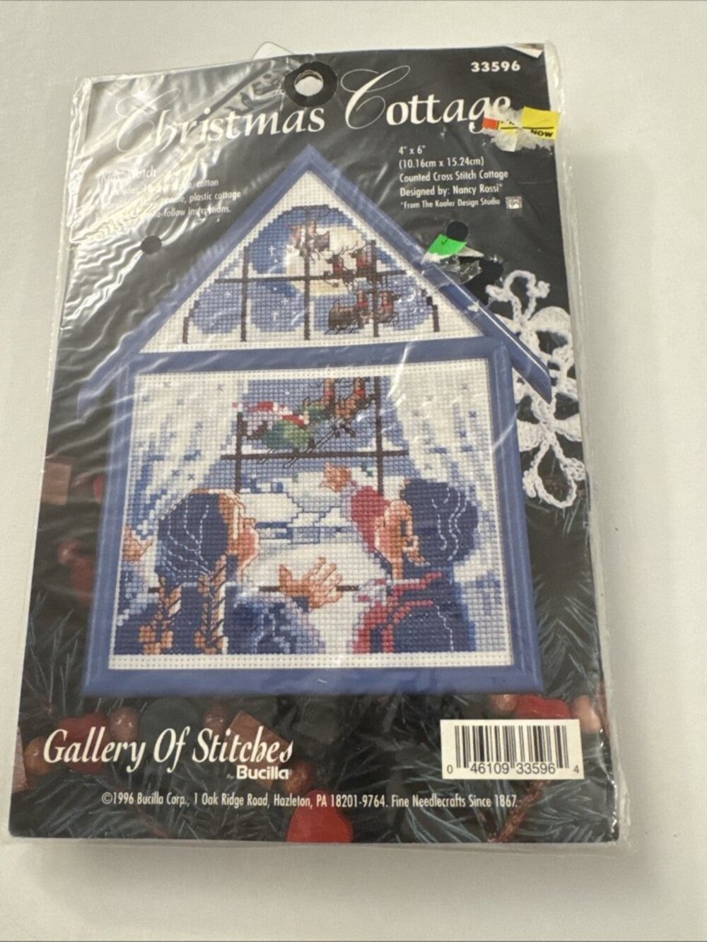 Christmas Cottage Bucilla Counted Cross Stitch Kit Kids Watch B36